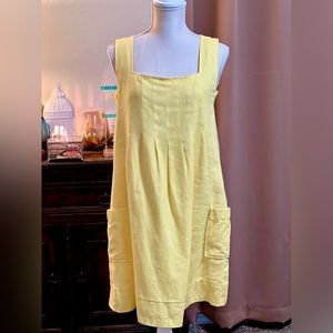 I.N studio yellow dress with pockets.